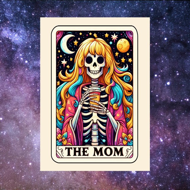Carte Joyeuse Fête des Mères Squelette La Mère Tarot (Happy Mother's Day Skeleton The Mom Tarot Card
)