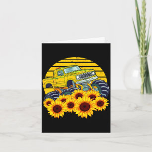 Carte Joyeuse fête des mères tout-petit tournesol monste
