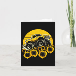Carte Joyeuse fête des mères tout-petit tournesol monste