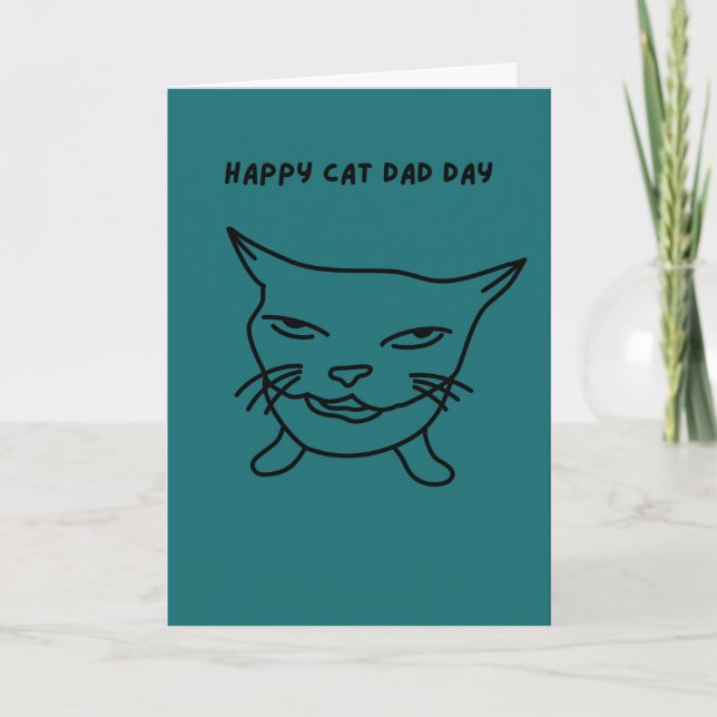 Carte Joyeuse Fête des Papas Chats (Devant)