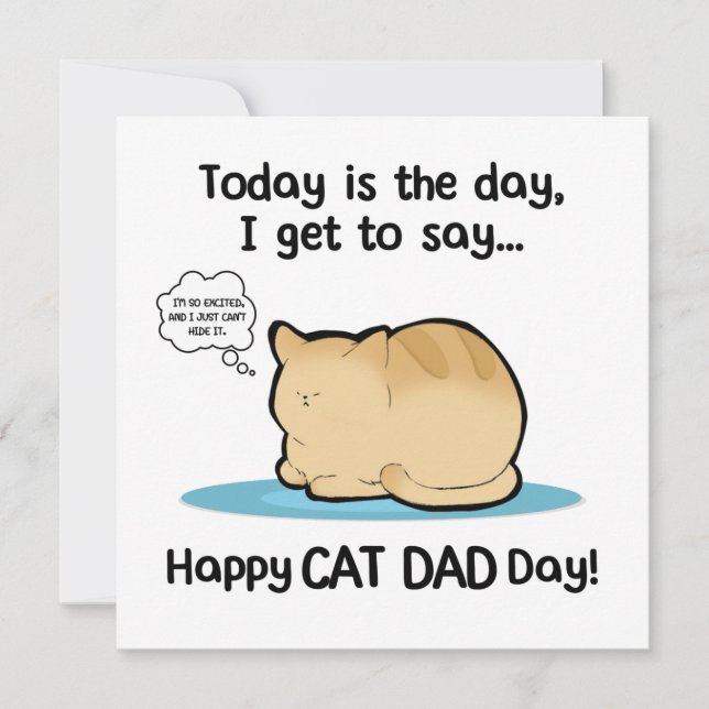 Carte Joyeuse Fête des Papas Chats, Joyeuse Fête des Pap (Devant)
