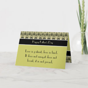 Carte Joyeuse Fête des Pères 1 Corinthiens 13 Amour Écri