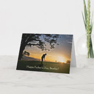 Carte Joyeuse Fête des Pères à mon frère golfeur 