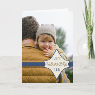 Carte Joyeuse fête des pères à papa Photo personnalisée