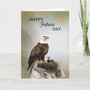 Carte Joyeuse fête des Pères Aigle et Aiglon