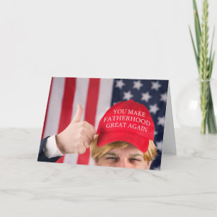 Carte Joyeuse fête des Pères Casquette Trump