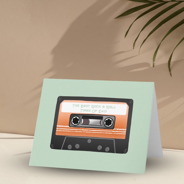 Carte Joyeuse Fête des Pères Cassette Audio Rétro  (Créateur téléchargé)