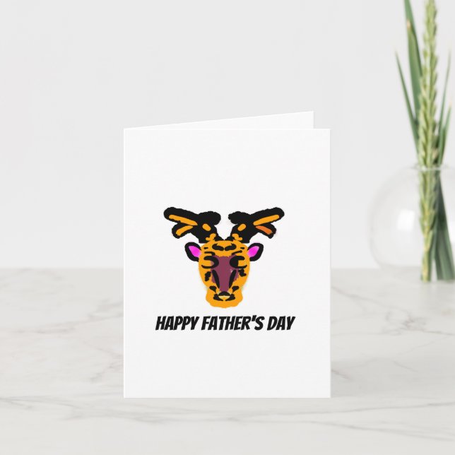 Carte Joyeuse Fête des Pères Cerf  (Devant)