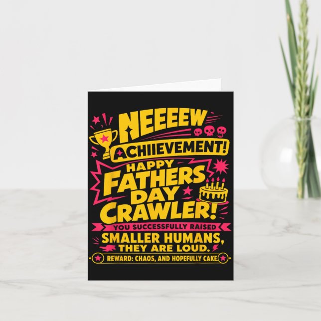 Carte Joyeuse Fête des Pères Crawler Nouveau Succès Game (Devant)