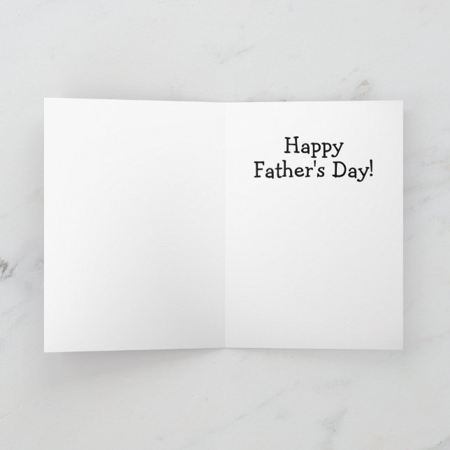 Carte Joyeuse Fête des Pères Dachshund Surfeur avec chio (Intérieur)