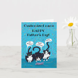 Carte Joyeuse fête des pères des chats
