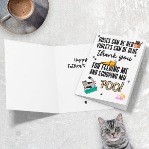 Carte Joyeuse Fête des Pères drôle et mignon de la part 