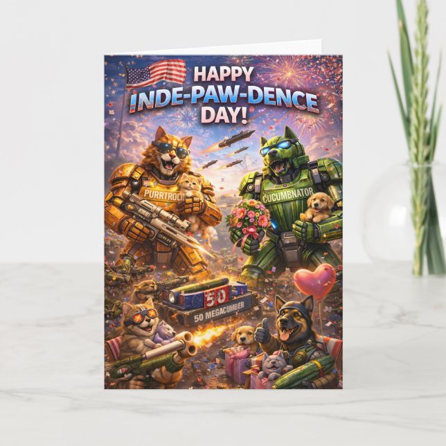 Carte Joyeuse fête des Pères, épique science-fiction qua (Devant)