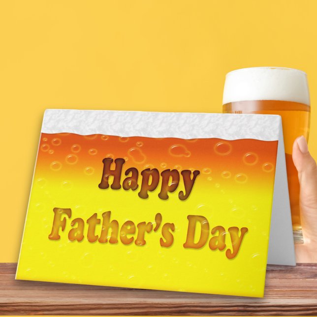 Carte Joyeuse fête des Pères Fun Beer  (Créateur téléchargé)