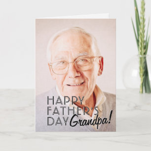 Carte Joyeuse fête des pères grand-père ! Moderne saluta