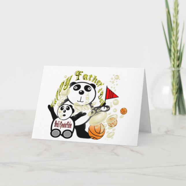 Carte Joyeuse fête des pères Le plus grand père du monde (Devant)