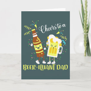 Carte Joyeuse fête des pères papa blague jeu de mots à l
