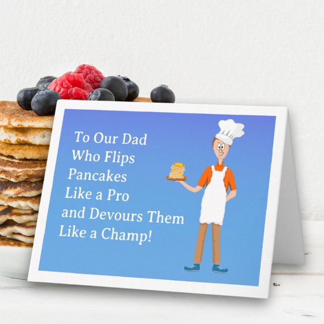 Carte Joyeuse Fête des Pères Papa Chef aux Crêpes (Créateur téléchargé)