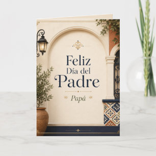 Carte Joyeuse Fête des Pères Papa Espagnol I Colonial