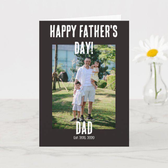 Carte Joyeuse Fête des Pères papa établi (Petite plante)