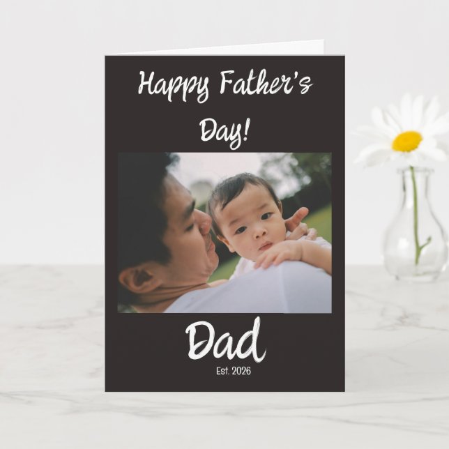 Carte Joyeuse fête des pères papa établi (Petite plante)