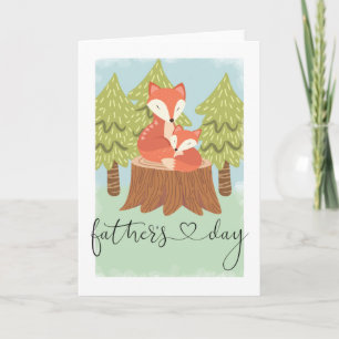 Carte Joyeuse Fête des Pères Renard Mignon