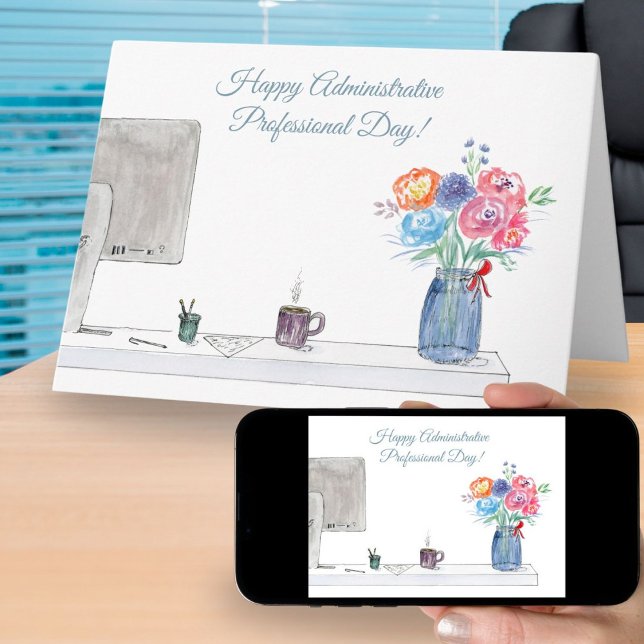 Carte Joyeuse Fête des Professionnels Administratifs Aqu (Créateur téléchargé)