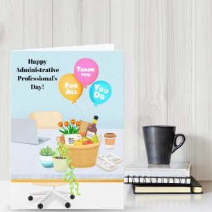 Carte Joyeuse Fête des professionnels administratifs ave