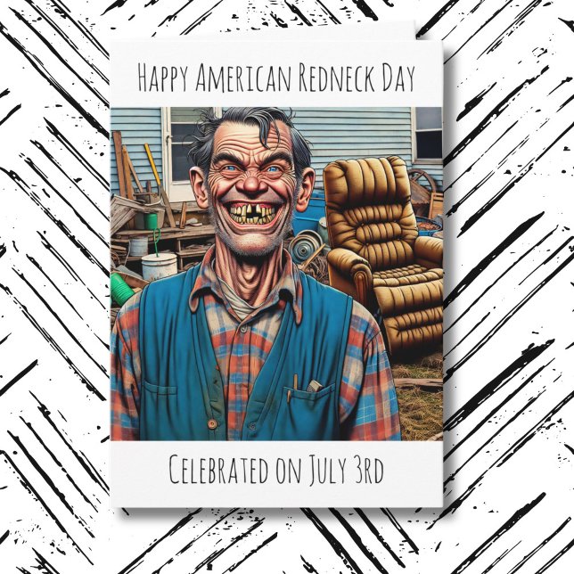 Carte Joyeuse fête des Rednecks américains  (Créateur téléchargé)