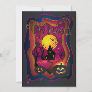 Carte Joyeuse fête d'Halloween "Traite ou Tic"