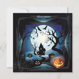 Carte Joyeuse fête d'Halloween "Traite ou Tic"