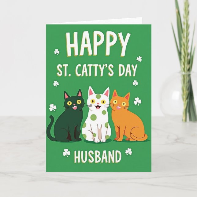 Carte Joyeuse Fête du Chat Mari (Devant)