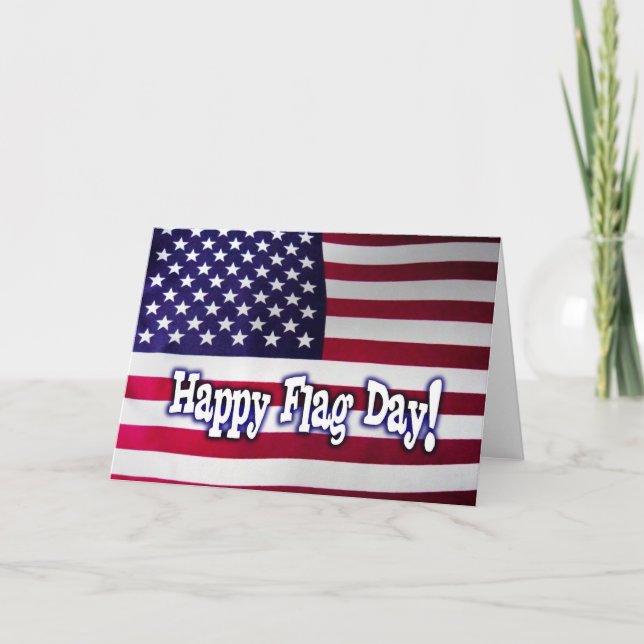 Carte Joyeuse Fête du Drapeau - Drapeau Américain (Devant)