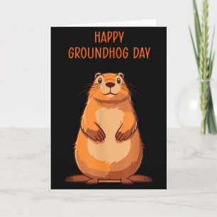 Carte Joyeuse Fête Du Marmotte Pour Les Garçons Fille Am
