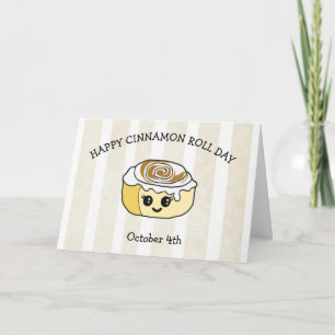 Carte Joyeuse Fête du Roulé à la Cannelle 4 octobre Jour