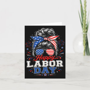 Carte Joyeuse fête du Travail 2026 Maman patriotique Éta