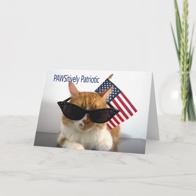 Carte Joyeuse fête du Travail - Chat PAWSitivement Patri (Devant)