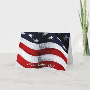 Carte Joyeuse fête du travail drapeau américain