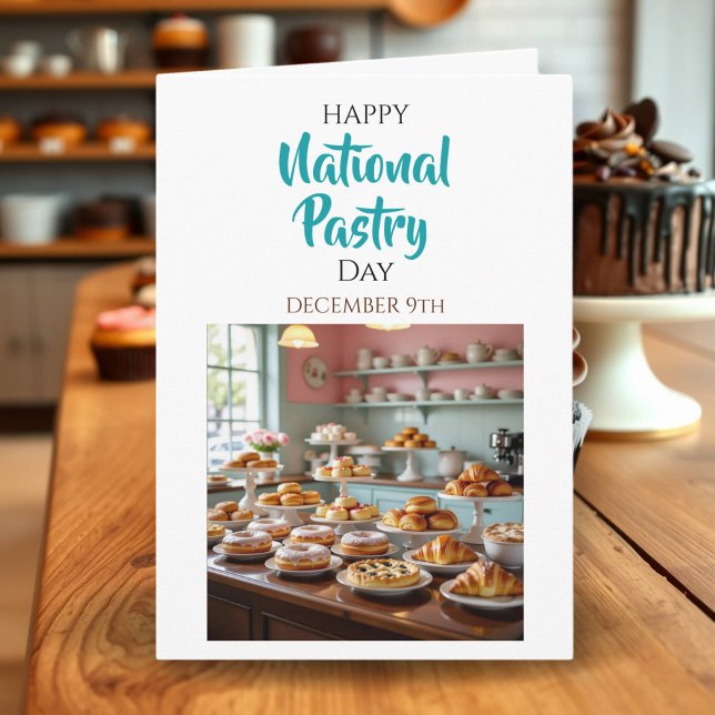 Carte Joyeuse Fête nationale de la pâtisserie | 9 déc. (Créateur téléchargé)