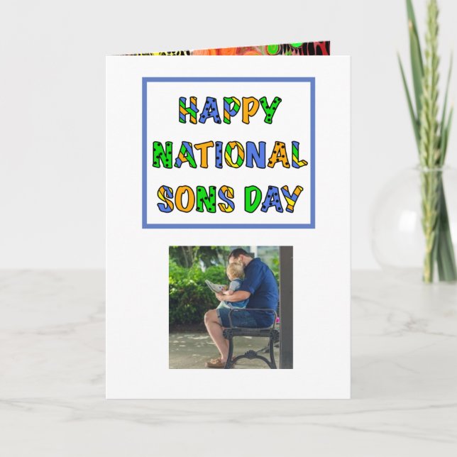 Carte Joyeuse Fête Nationale des Fils | 28 septembre (Devant)