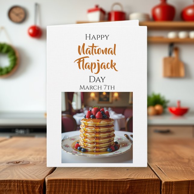 Carte Joyeuse Fête Nationale des Flapjacks | 7 mars (Créateur téléchargé)
