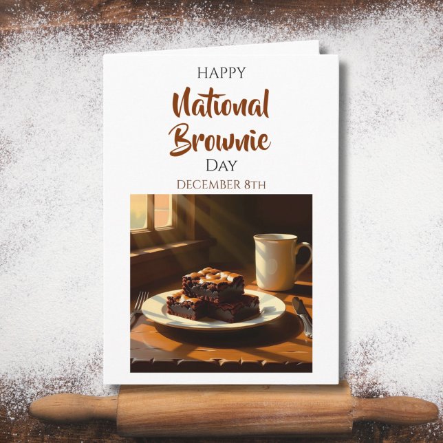 Carte Joyeuse Fête Nationale du Brownie | 8 décembre (Créateur téléchargé)