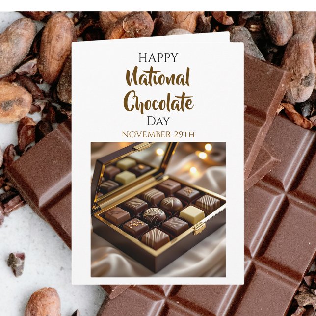 Carte Joyeuse Fête nationale du chocolat | 29 nov. (Créateur téléchargé)