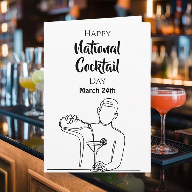 Carte Joyeuse fête nationale du cocktail - 24 mars (Créateur téléchargé)