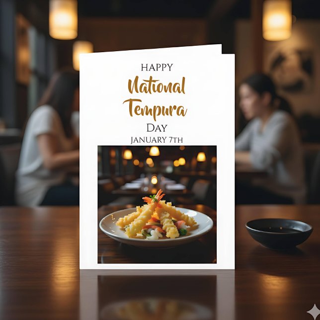 Carte Joyeuse Fête nationale du Tempura | 7 janvier (Créateur téléchargé)