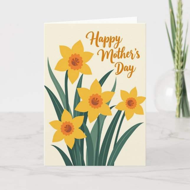 Carte Joyeuse Fleur Chaude Rayée (Devant)