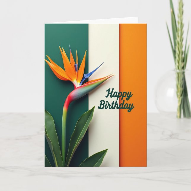 Carte Joyeuse Fleur Exotique (Devant)