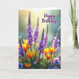 Carte Joyeuse Florale Lumineuse