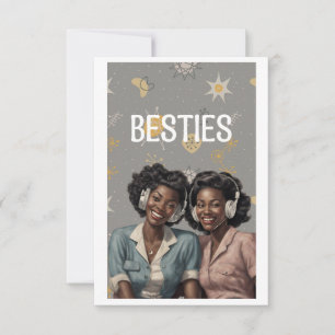 Carte Joyeuse Galentine's Day Meilleure Amie Esthétique 