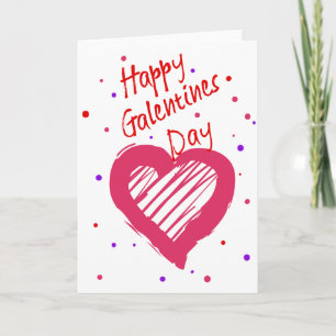 Carte Joyeuse Galentines Day Saint-Valentin Cœur